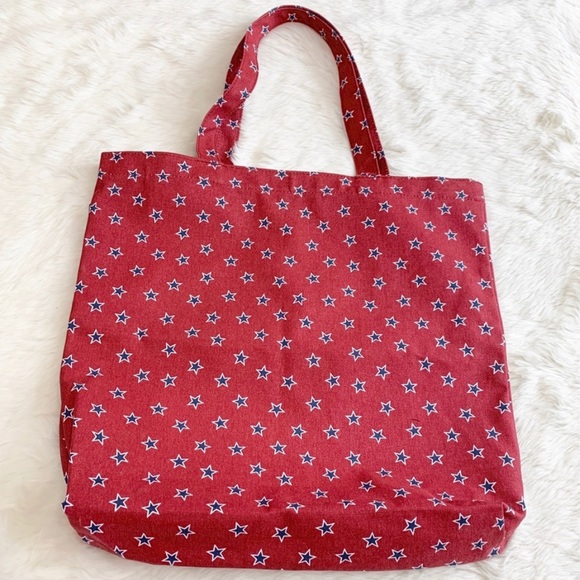 J. Crew Reusable Everyday Canvas Tote Star Print - Picture 5 of 5